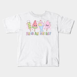 Kawaii Ice Cream Friends Funny Pun Quote Popsicles Kids T-Shirt